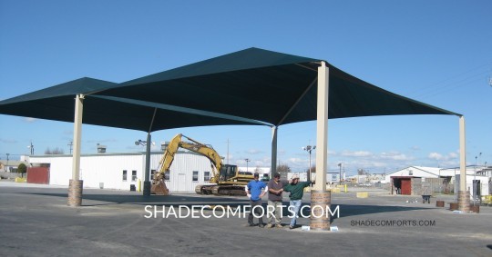 Custom Shade Canopies - Permanent Tension Fabric - Commercial