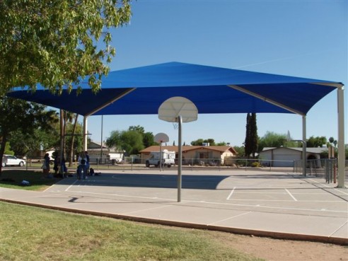Shade Canopy Outdoor Basketball Court 1