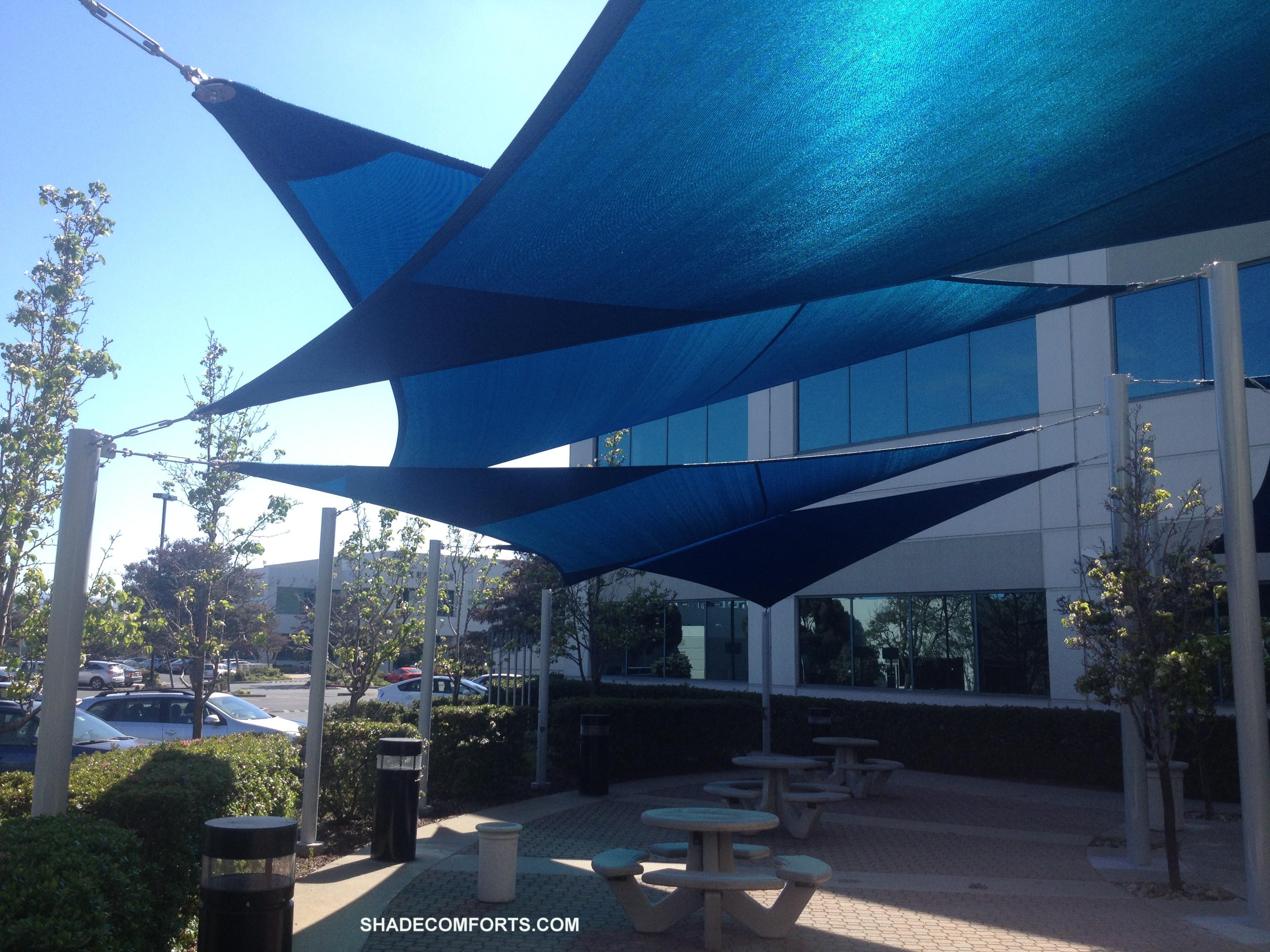 Fabric Shade Triangles Cool San Francisco Patio