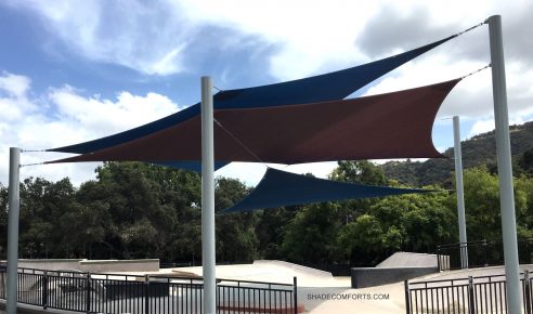 Shade Sails Cool Los Angeles County Skateboard Rink